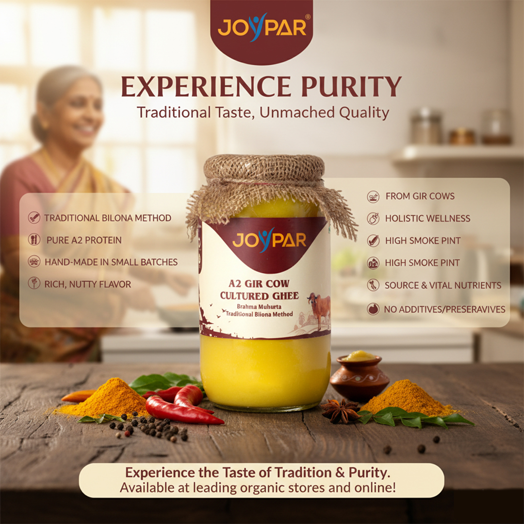 Desi Gir Cow | A2 Cultured Ghee |  1000ml (Medium Size)