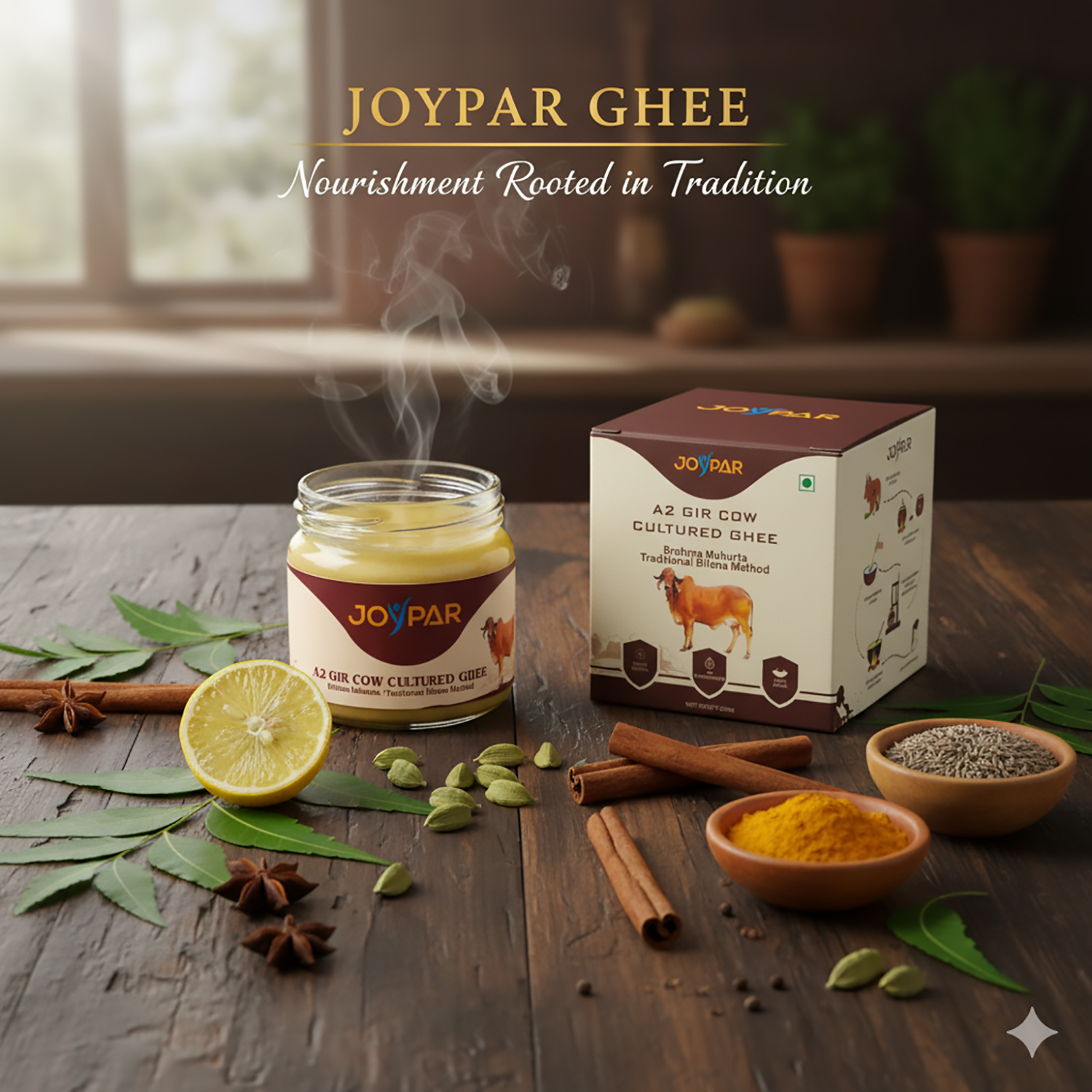 Desi Gir Cow, A2 Cultured Ghee - 250 ml